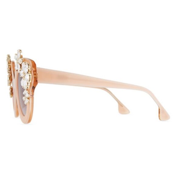?ALICE + OLIVIA? Madison Floral Sunglasses Blush Acetate Swarovski Crystal NWT main image 13